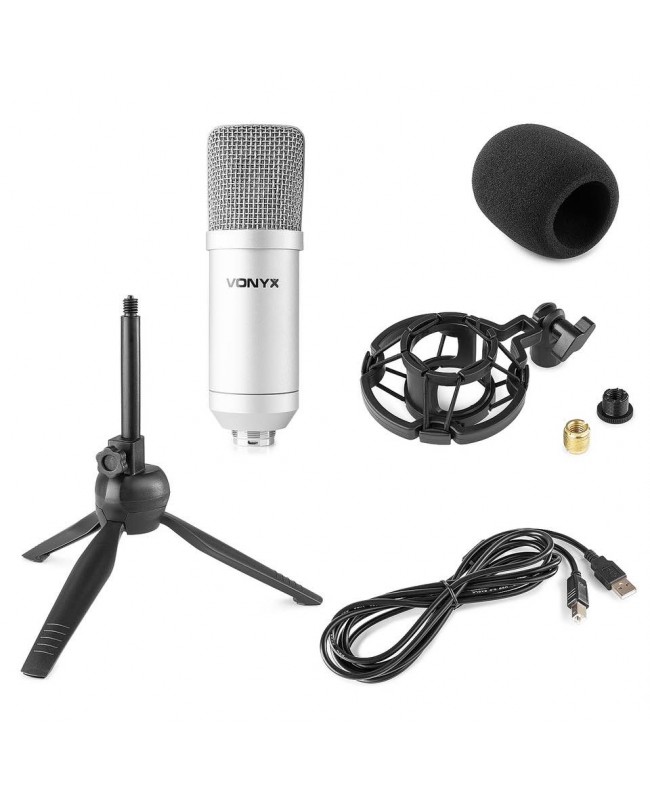 Vonyx CM300S Studio Micro USB Titanium USB Microphones