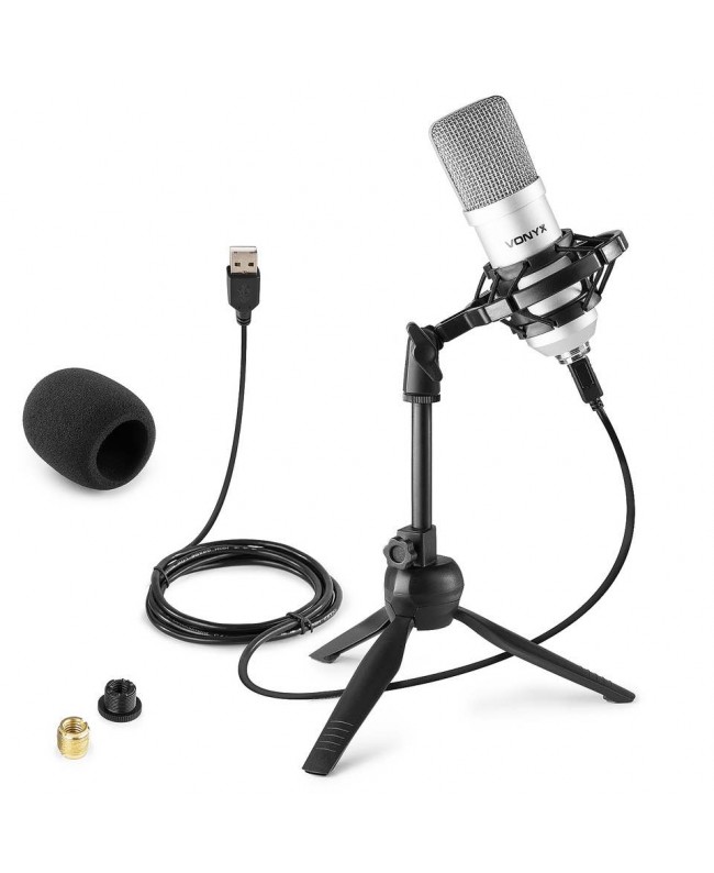 Vonyx CM300S Studio Micro USB Titanium USB Mikrofone