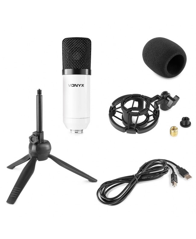 Vonyx CM300W Studio Micro USB White USB Microphones