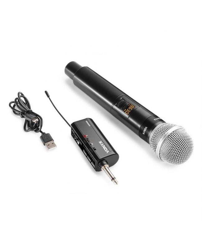 Vonyx WM55 Wirel.Micro 1xUHF plug-in 16CH Sistema wireless con trasmettitore palmare