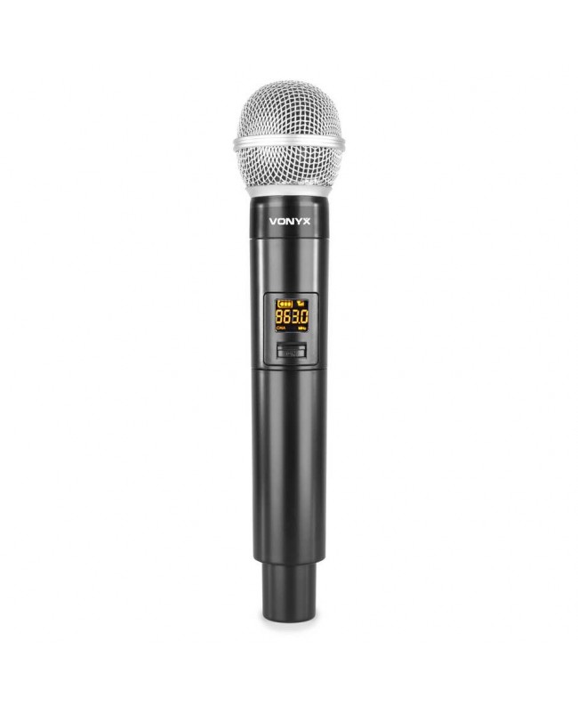 Vonyx WM55 Wirel.Micro 1xUHF plug-in 16CH Sistema wireless con trasmettitore palmare