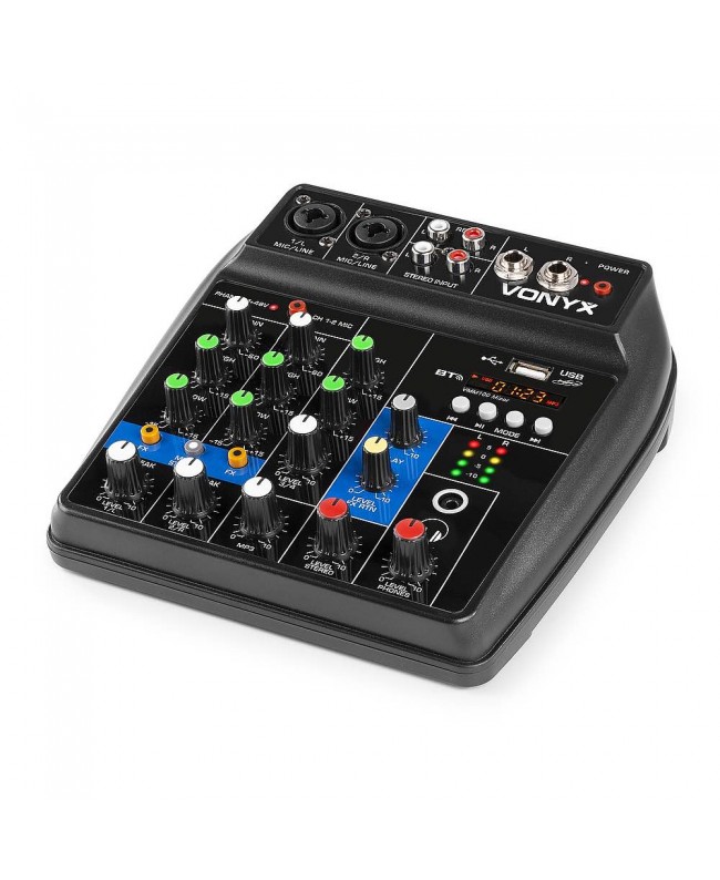 Vonyx VMM100 3ch USB BT Mixer Analog Mixer