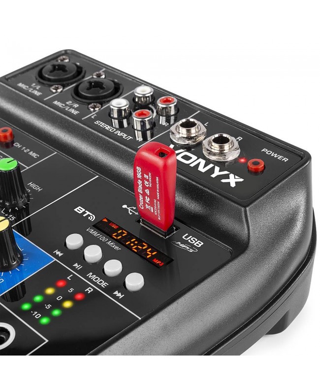Vonyx VMM100 3ch USB BT Mixer Analog Mixer
