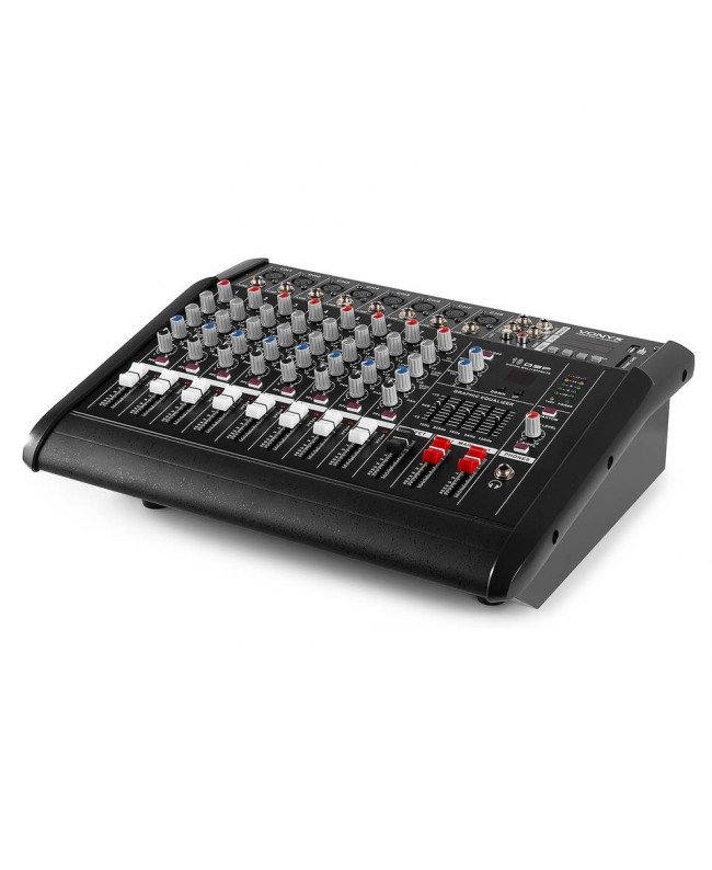 Vonyx AM8A 8 Channel Amplified Mixer BT Analog Mixer
