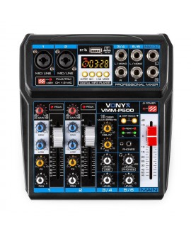 Vonyx VMM-P500 4Music Mixer 4Ch/BT/MP3/US Analog Mixer
