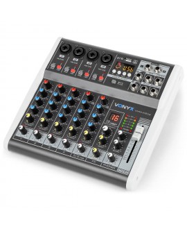 Vonyx VMM-K602 MusMix 6Ch/BT/Echo/USB Rec Analog Mixer
