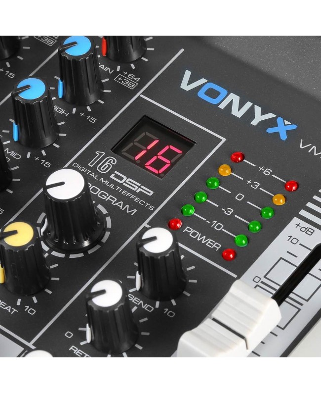 Vonyx VMM-K602 MusMix 6Ch/BT/Echo/USB Rec Mixer analogici