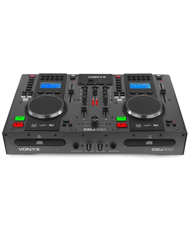 Vonyx CDJ450 Double CD/MP3/USB, BT Statio DJ mixers