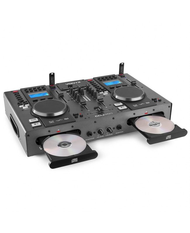 Vonyx CDJ450 Double CD/MP3/USB, BT Statio DJ-Mixer