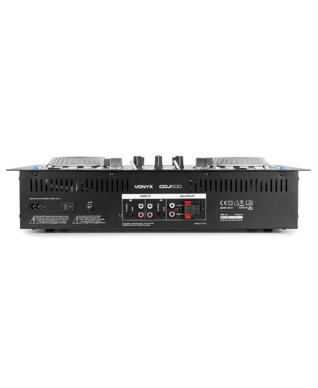 Vonyx CDJ500 Double CD/MP3/USB/BT Ampl.S DJ-Mixer