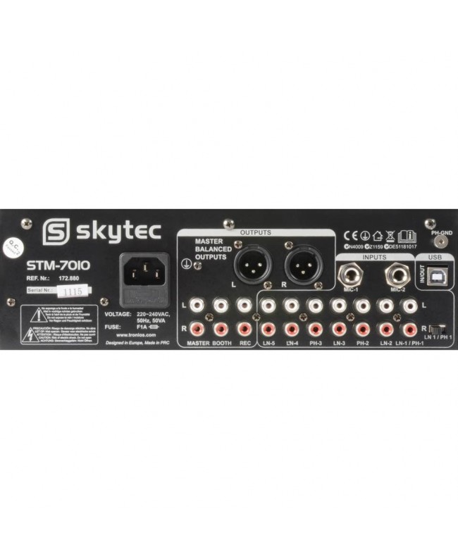 Vonyx STM7010 Mixer 4 Ch DJ Mixer USB Mixer per DJ