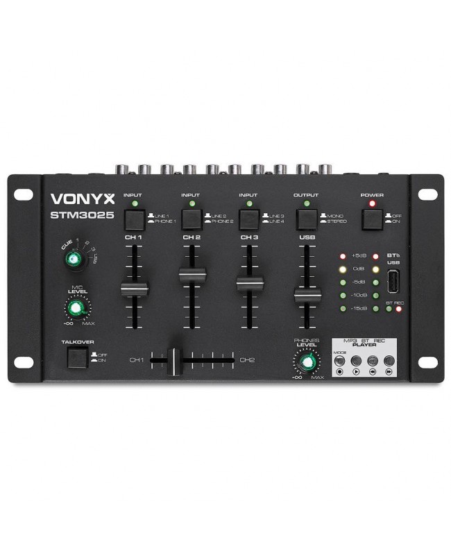 Vonyx STM3025B, 7ch. Mixer/USB MP3 BT Mixer per DJ