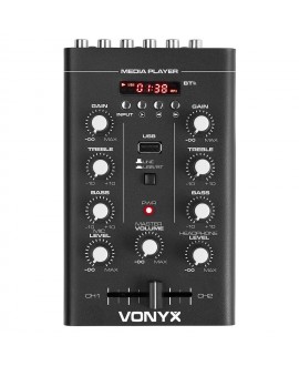 Vonyx STM500BT Mischpult 2CH, BT, MP3, Display DJ-Mixer