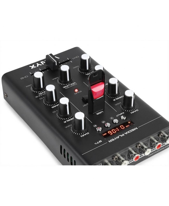 Vonyx STM500BT Mixer 2CH, BT, MP3, Displa DJ mixers