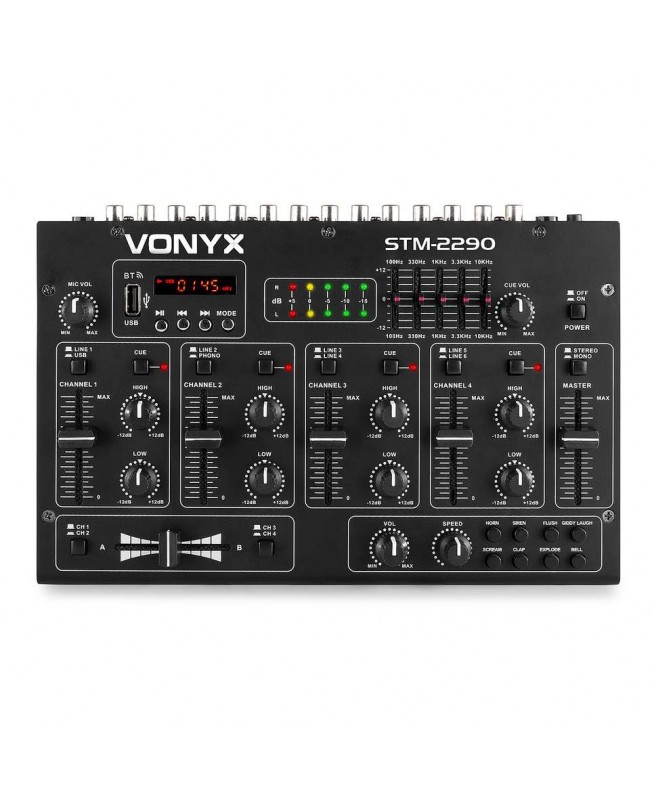 Vonyx STM2290 Mischpult 6ch/eff/MP3/BT DJ-Mixer
