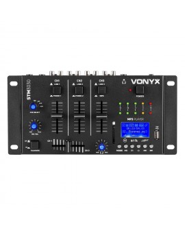 Vonyx STM3030 Mixer 4ch, BT, MP3/Rec/LED Mixer per DJ