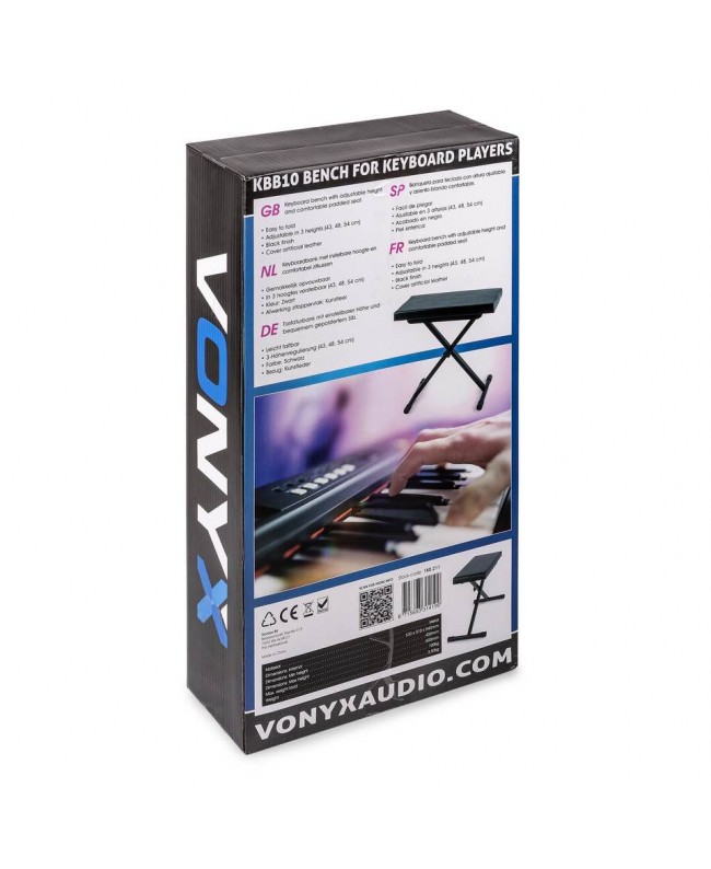 Vonyx KBB10 Keyboard Bench 40-60cm Supporti per tastiere
