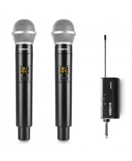 Vonyx WM552 Wirel.Dual Micro UHF plug-in Drahtlossystem mit Handsender