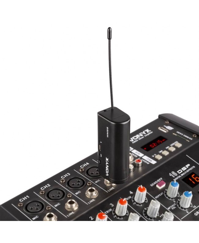 Vonyx WM552 Wirel.Dual Micro UHF plug-in Drahtlossystem mit Handsender