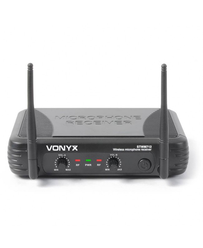 Vonyx STWM712H micro VHF 2ch Headsets Bodypack Receiver