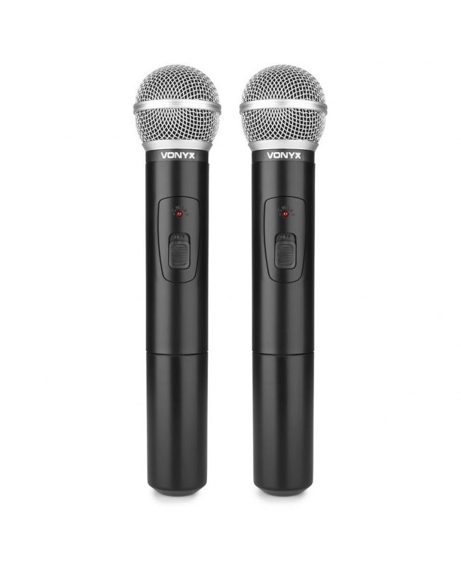 Vonyx STWM712 micro VHF 2ch Sistema wireless con trasmettitore palmare