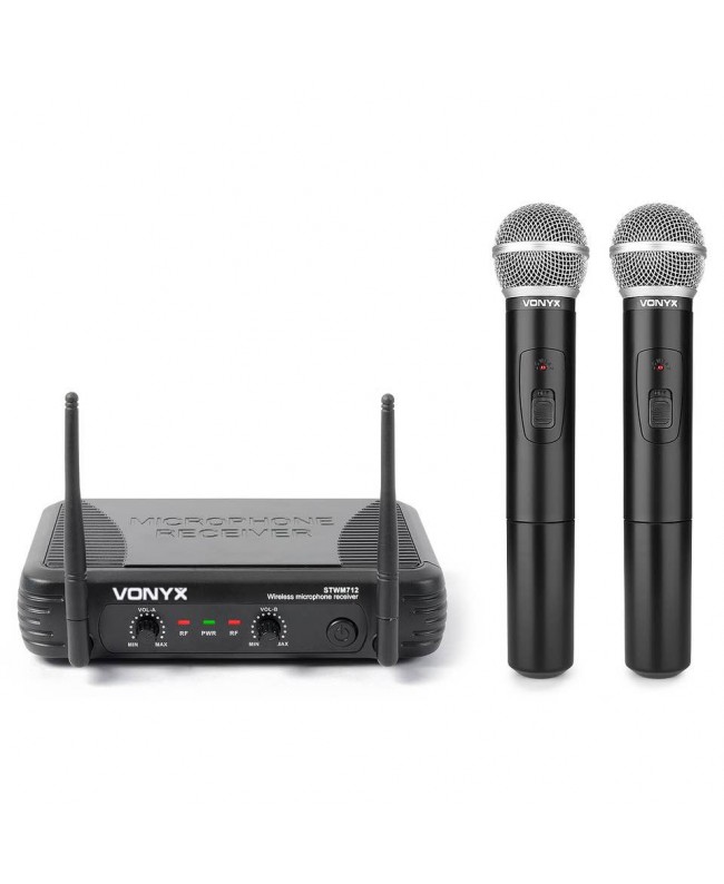 Vonyx STWM712 micro VHF 2ch Drahtlossystem mit Handsender