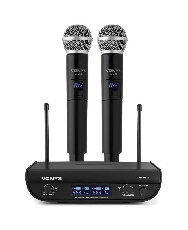 Vonyx WM82 Micro UHF digital 2ch HH Handheld Wireless Systems