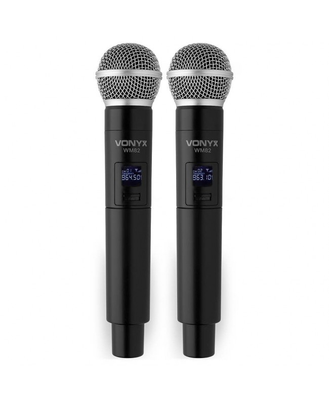 Vonyx WM82 Micro UHF digital 2ch HH Sistema wireless con trasmettitore palmare