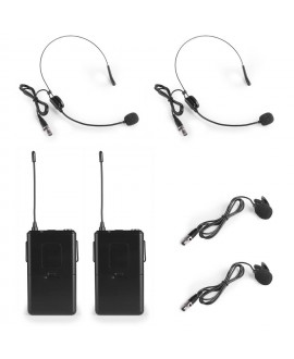 Vonyx WM522B Micro VHF 2CH 2BP+headset Ricevitore Bodypack