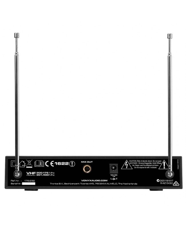 Vonyx WM522B Micro VHF 2CH 2BP+headset Bodypack Receiver