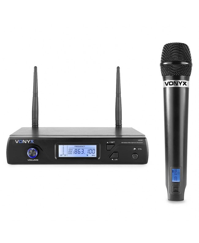 Vonyx WM61 Wirel.Micro UHF 16 Ch 1 Micro Ricevitori