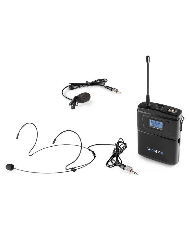 Vonyx WM60B Bodypack +Heads. WM6 series Transmitters