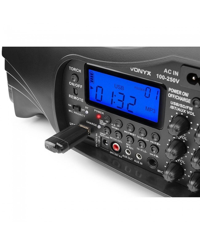 Vonyx ST016 Persönliches drahtloses UHF-PA-System Akkubetriebene PA-Lautsprecher