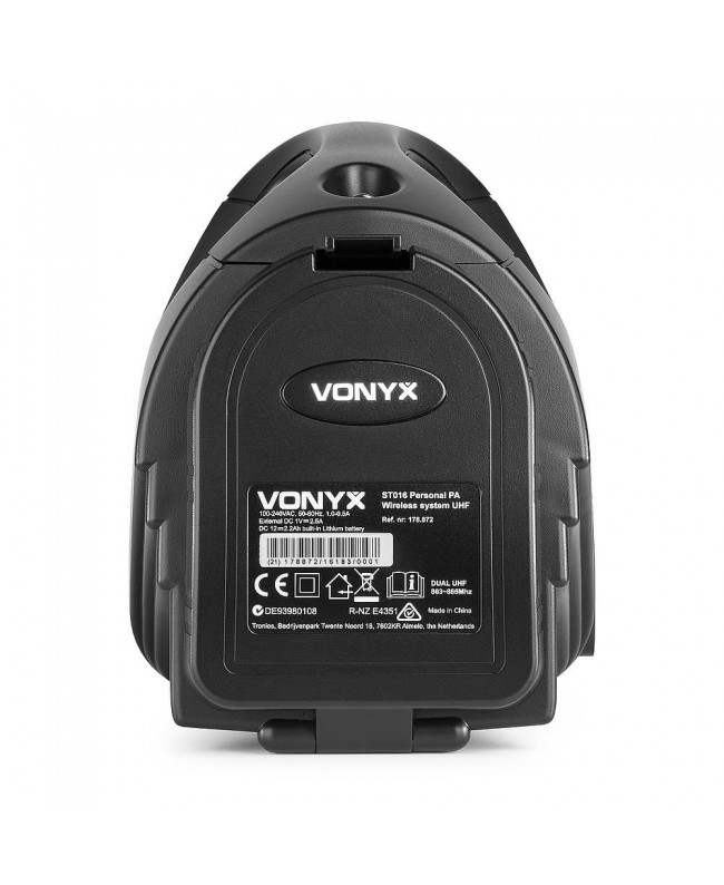 Vonyx ST016 Personal PA Wireless system UHF Battery powered PA