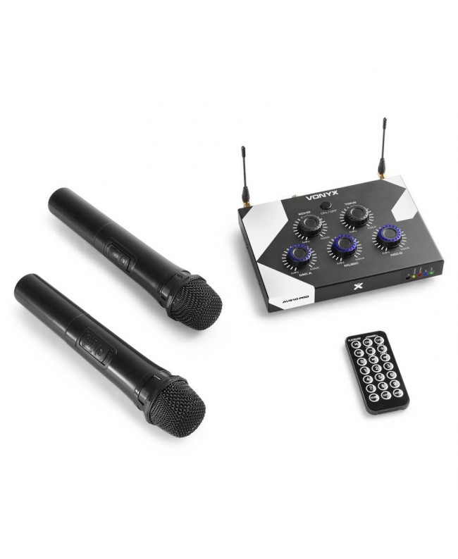 Vonyx AV510 Karaoke-Mikrofonsteuerung Pro Drahtlossystem mit Handsender