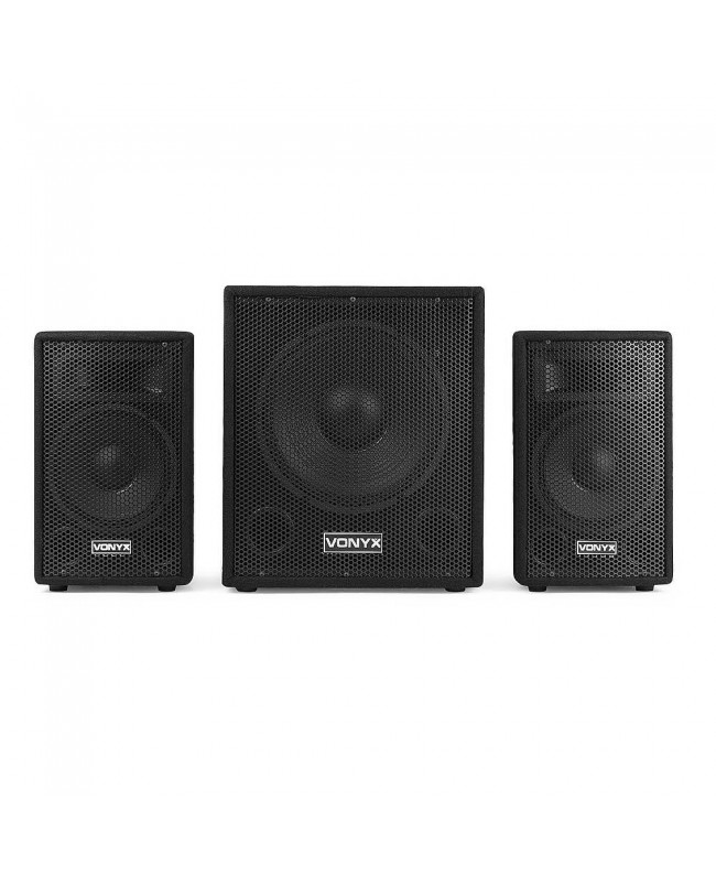 Vonyx VX0812BT Satz 12sub BT+ 2Top8wood Komplette PA-Systeme