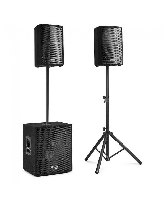 Vonyx VX1015BT Satz 15sub BT+ 2Top10Holz Komplette PA-Systeme