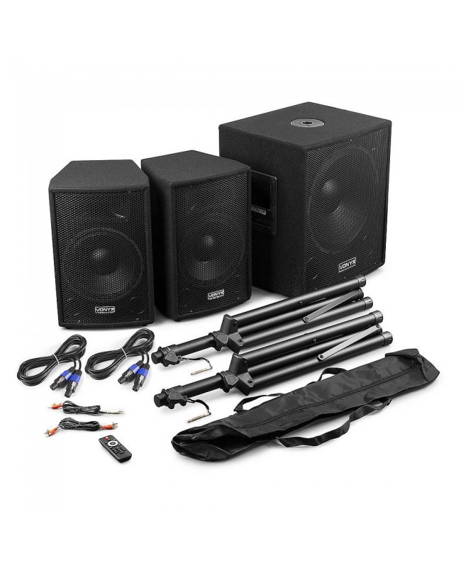 Vonyx VX1015BT Satz 15sub BT+ 2Top10Holz Komplette PA-Systeme