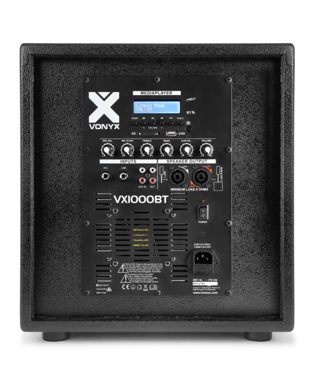 Vonyx VX1000BT 2+2 Act.System2x10sub+tops Sistemi PA Completi