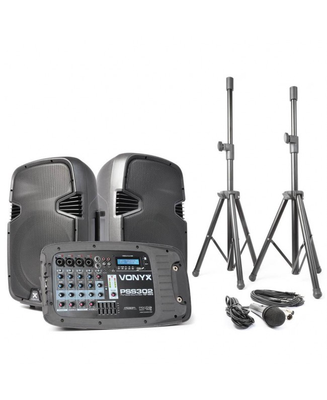 Vonyx PSS302 Port.Soundset 2x10 MP3/BT Complete PA Systems
