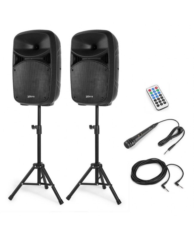 Vonyx VPS102A ActSpeakSet10LED and Stands Komplette PA-Systeme