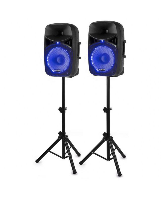 Vonyx VPS122A ActSpeakSet12LED and Stands Komplette PA-Systeme