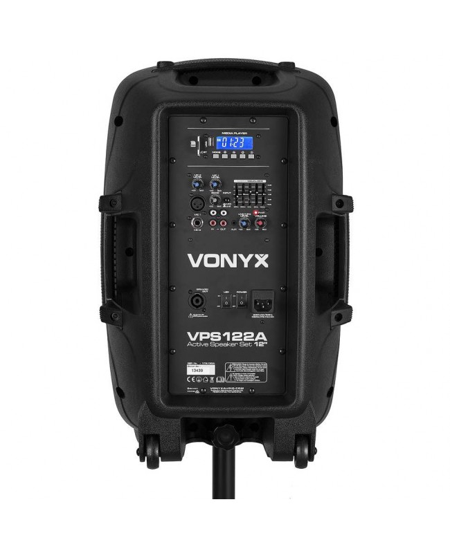 Vonyx VPS122A ActSpeakSet12LED and Stands Complete PA Systems