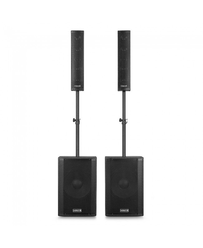 Vonyx VX1080BT 2+2 Act.System2x15sub+tops Komplette PA-Systeme