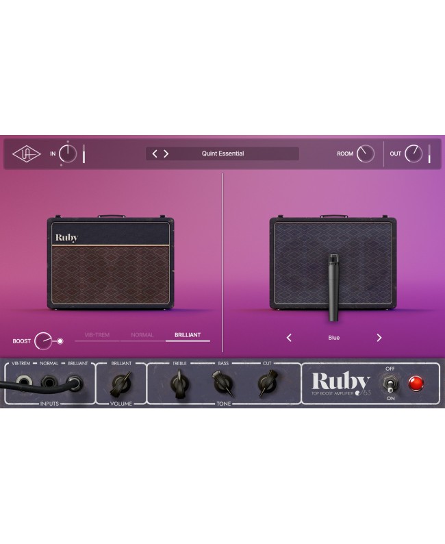 UNIVERSAL AUDIO UAD Ruby '63 Top Boost Amp Plugins audio & effetti