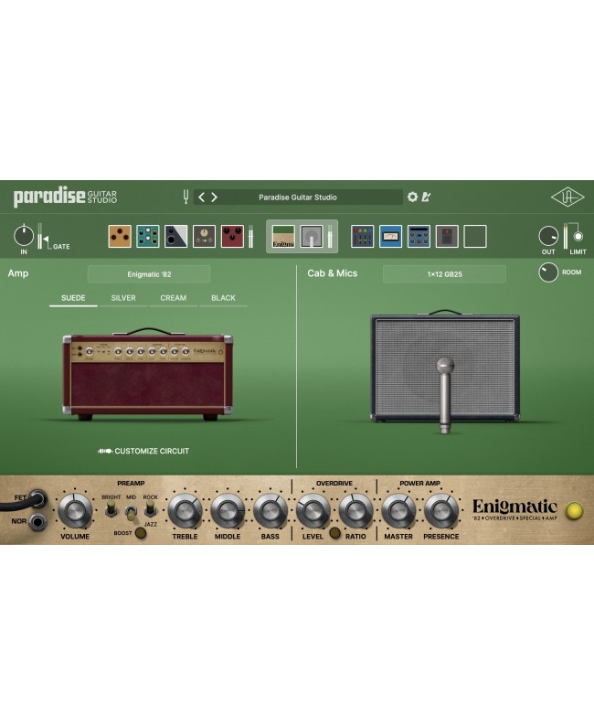 UNIVERSAL AUDIO UAD Paradise Guitar Studio Plugins audio & effetti