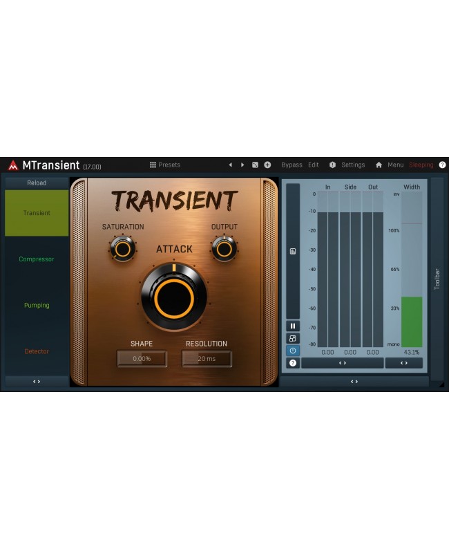 MELDA MTransient Audio- & Effektplugins