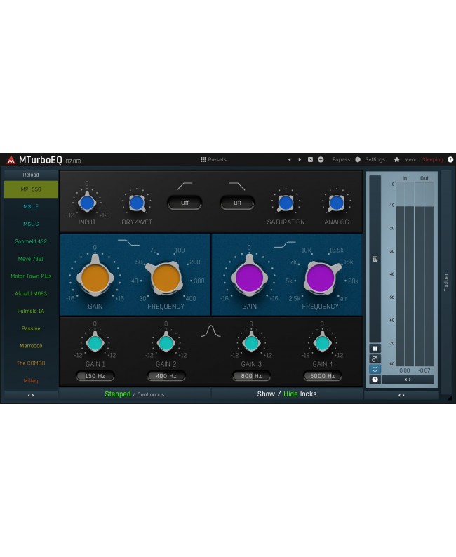 MELDA MTurboEQ Audio- & Effektplugins