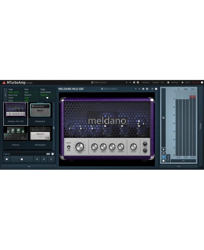 MELDA MTurboAmp Audio- & Effektplugins
