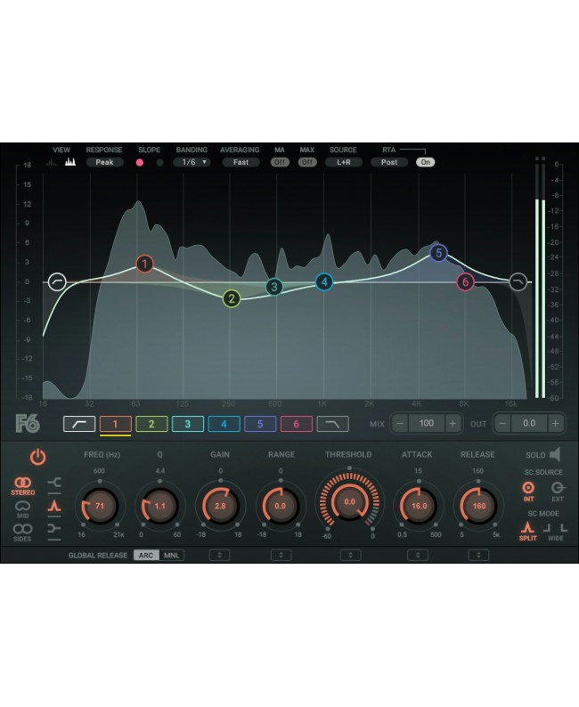 WAVES F6 Floating-Band Dynamic EQ Audio & Effect Plug-Ins